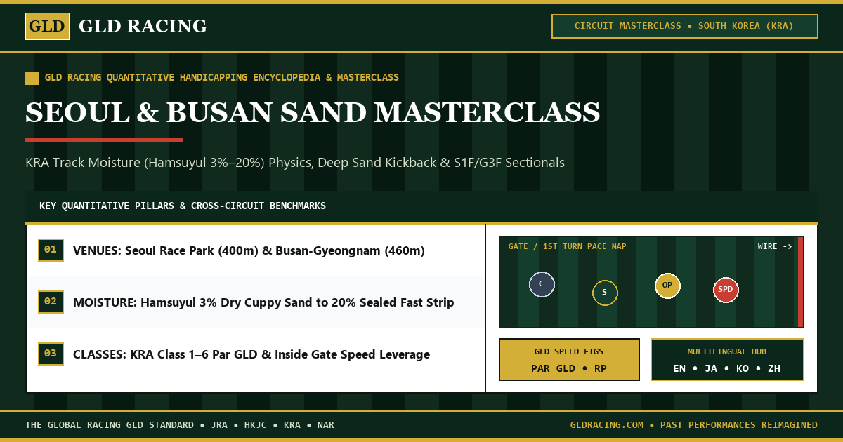 Korea Racing (KRA) Masterclass: Track Moisture (Hamsuyul 3%-20%), Inside Gate Speed Bias & Seoul vs. Busan Stretch Dynamics